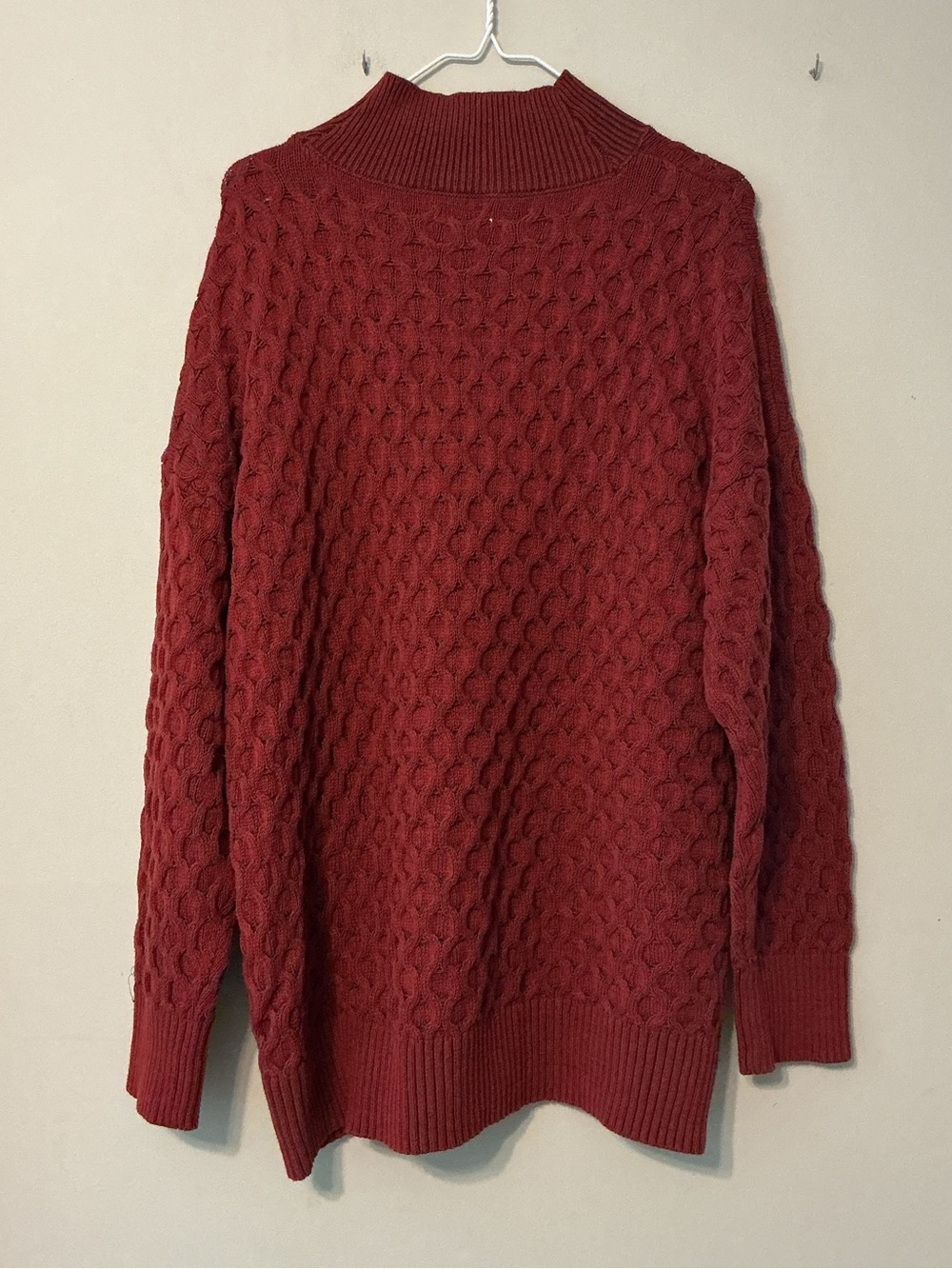 Knox Rose Cable Knit Turtleneck Sweater - Brick Red - Picture 4 of 7